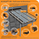 Alukap-XR Rafter Aluminium Glazing Bar Exploded Example Lean to Roof Graphic
