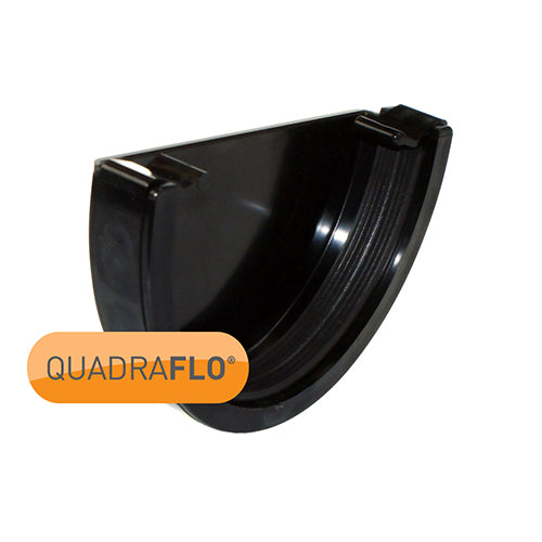 Quadraflo deep external stopend black front view
