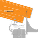alukap ss low profile gable bar RAL Colour front view