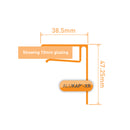 alukap xr aluminium end stop bar Brown 10mm technical profile Image