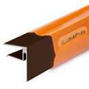 alukap xr aluminium end stop bar Brown 16mm front view