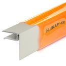 alukap xr aluminium end stop bar White 10mm front view