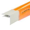 alukap xr aluminium end stop bar Brown 6.4mm front view