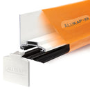 alukap xr wall bar White with 55mm rafter gasket front view