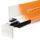 alukap xr wall bar White with 55mm slot fit rafter gasket front view