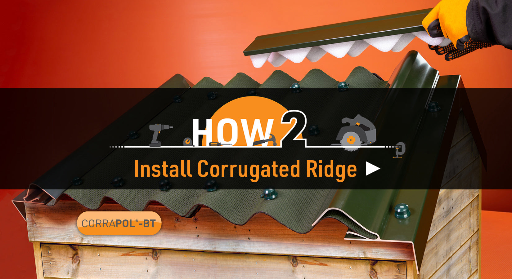 How to install Corrugated Roof Ridge Cap | Plastic & Bitumen
