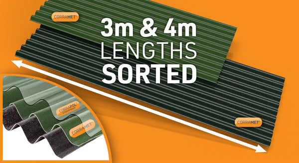 3m and 4m Corramet lengths sorted