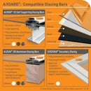 Axgard Solid Polycarbonate Sheet Compatible Glazing Bars Infographic