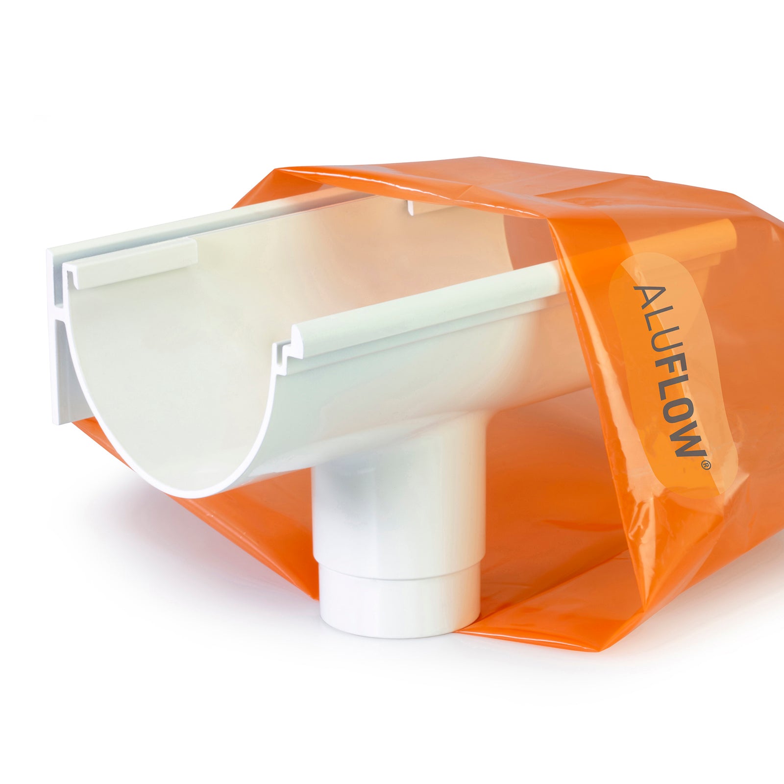 Aluflow Aluminium Gutter Running Outlet - Deep Flow Design