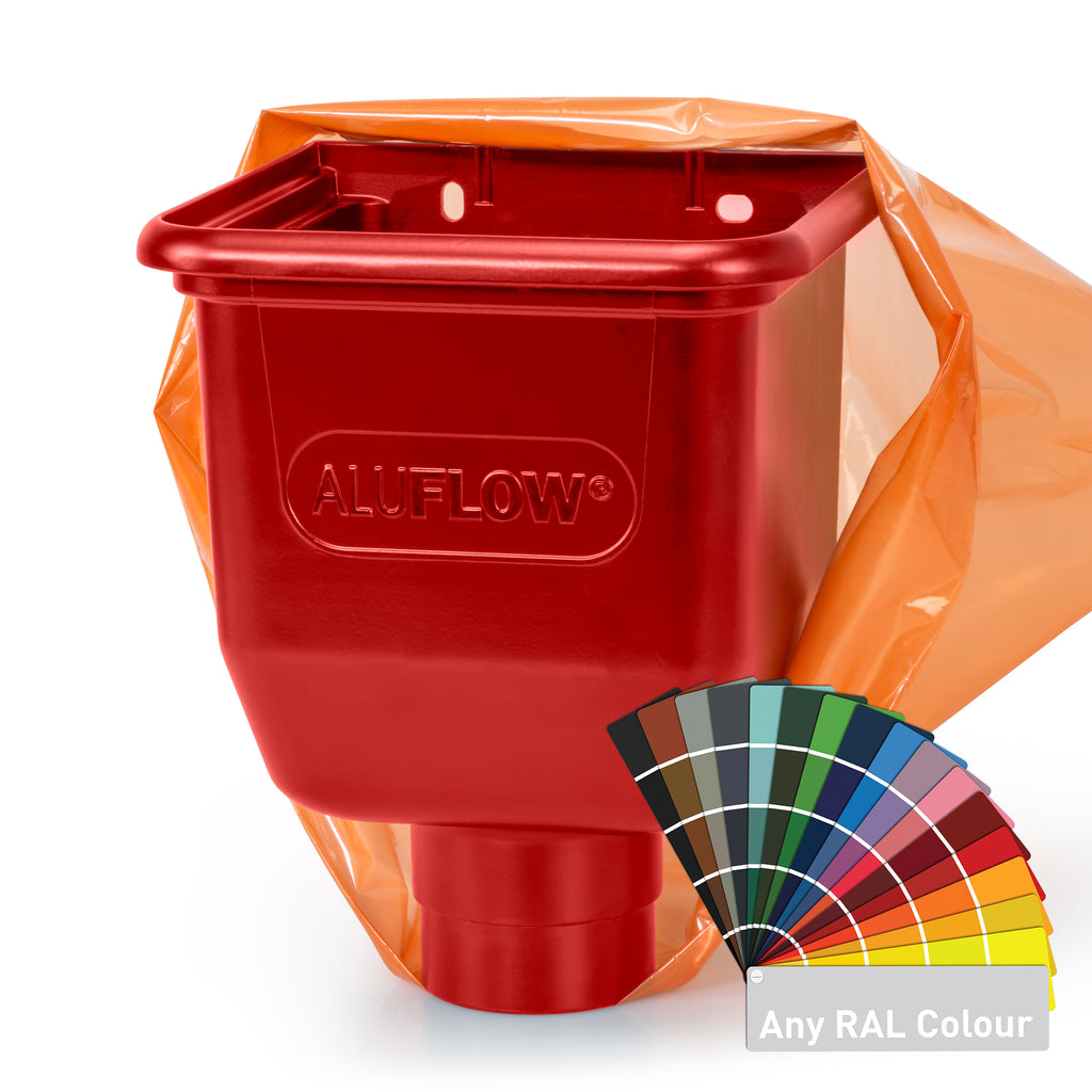 Outside Gutter Hopper Aluflow Gutter Hopper | Stylish Downpipe Rainwater Hopper