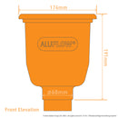 aluflow gutter hopper technical image