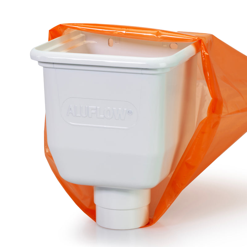 aluflow gutter hopper white main image