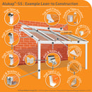 Alukap-ss example lean-to roof with high span self supporting glazing bars [language-en]