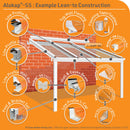 Alukap-ss example lean-to roof with low profile self supporting glazing bars [language-en]