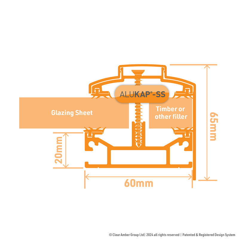 alukap-ss slimline gable bar technical image