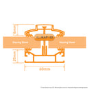 alukap-ss slimline glazing bar technical image