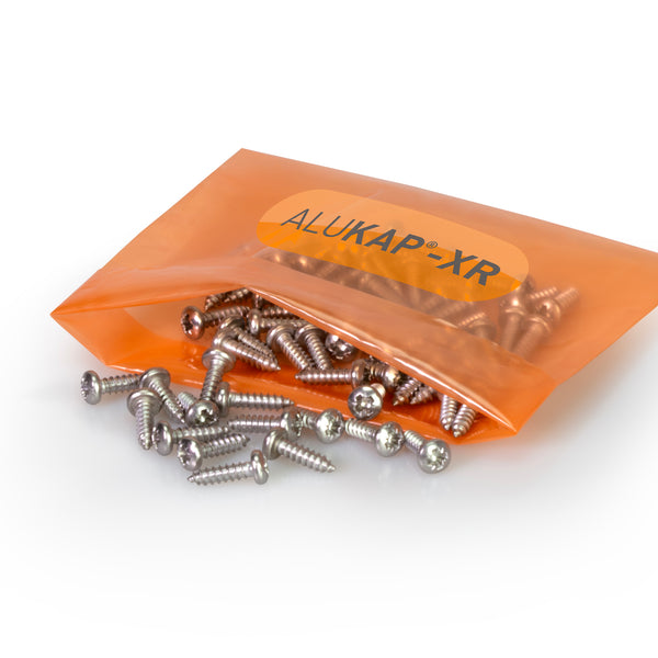 Alukap-XR 12.5mm Stainless Endcap Screw - 50 Pack