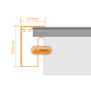 Alupave Aluminium Decking Gutter Technical Image