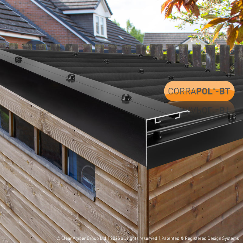 Corrapol-BT Corrugated Bitumen Pent Roof Flashing Insitu