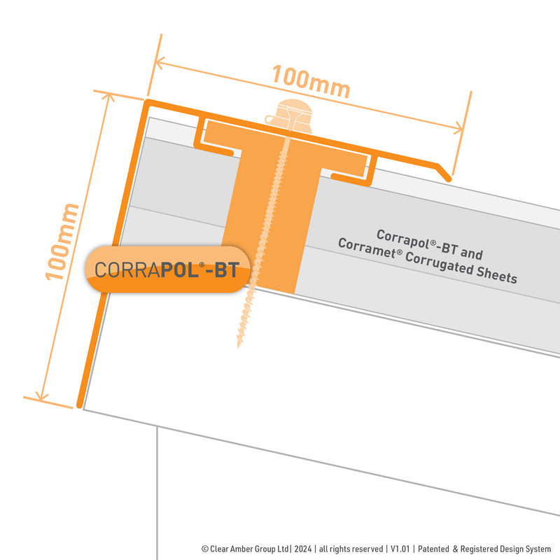 corrapol bt pent roof flashing technical image