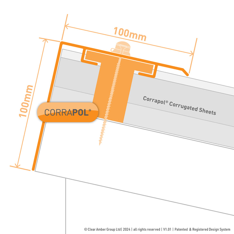 corrapol pent roof flashing technical image