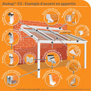 Exemple de toiture en appentis Alukap SS utilisant des profilés autoportants de longue portée [language-fr]