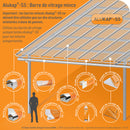 Exemple de toiture profilée Alukap-SS mince autoportante vue éclatée [language-fr]