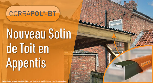 nouveau solin de toit en appentis