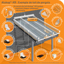 Profilé de jonction en aluminium Alukap-XR pour chevrons, exemple de toiture en appentis [language-fr]