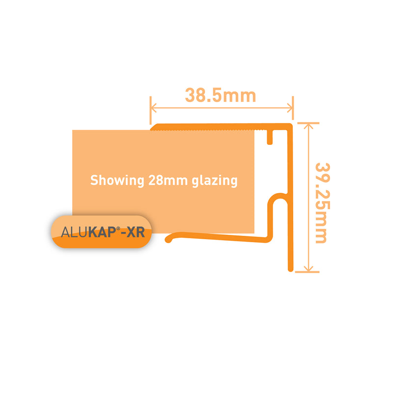 Alukap-XR Aluminium End Stop Bar | Glass or Polycarbonate
