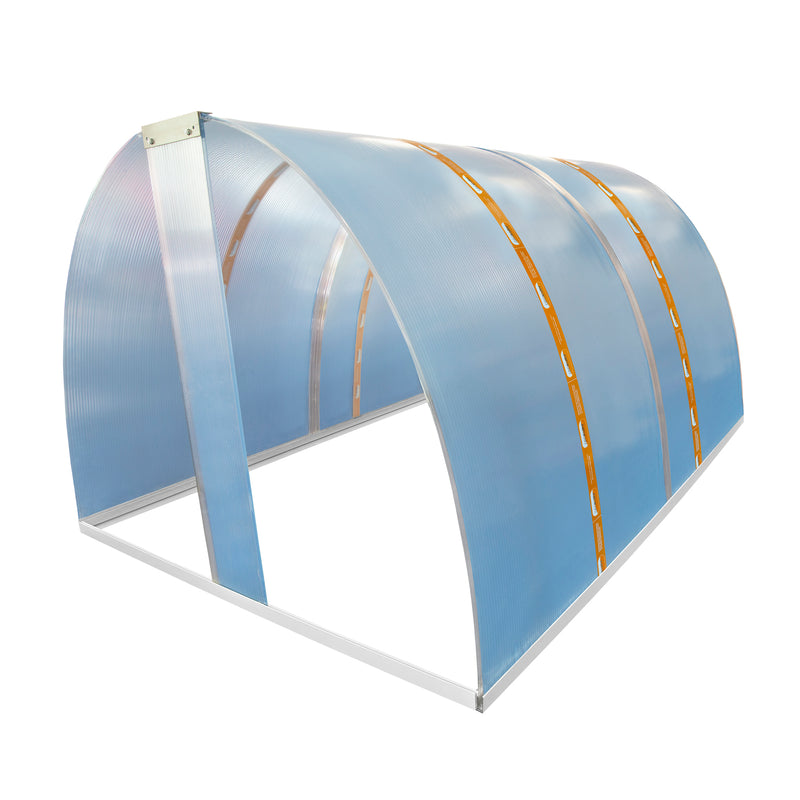 Grokurv clear greenhouse grow tunnel double front view
