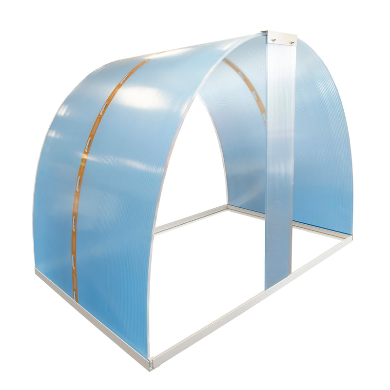 Grokurv clear greenhouse grow tunnel single front view