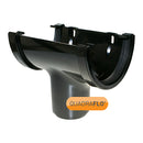 Quadraflo deep running outlet black front view