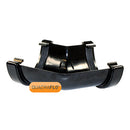 Quadraflo half round 135deg angle black front view