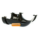 Quadraflo half round 90deg angle black front view