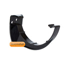 Quadraflo half round fascia bracket black front view