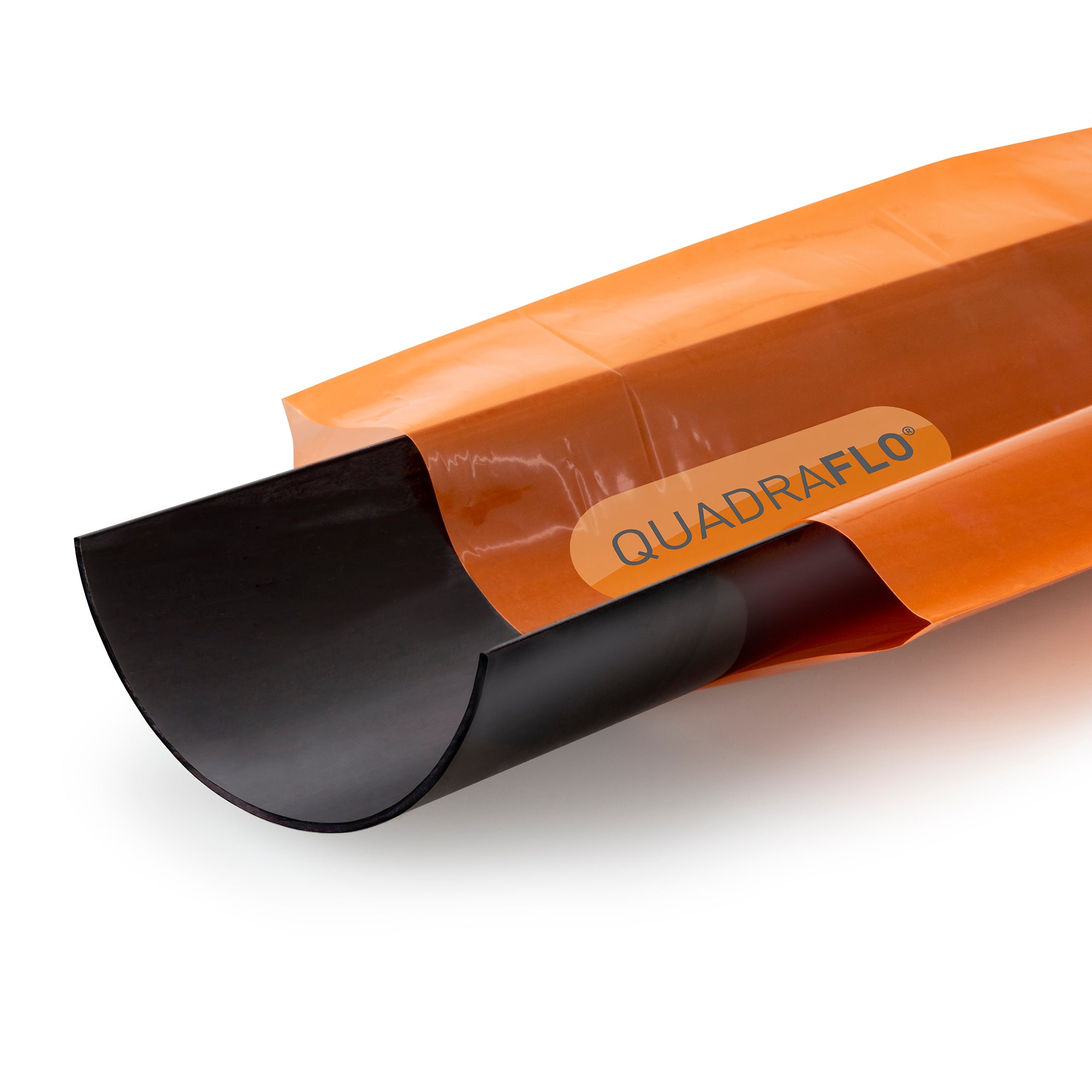 Quadraflo Half Round Gutter | Clear Amber Shop