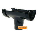 Quadraflo half round running outlet black front view