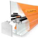alukap ss low profile wall bar White front view