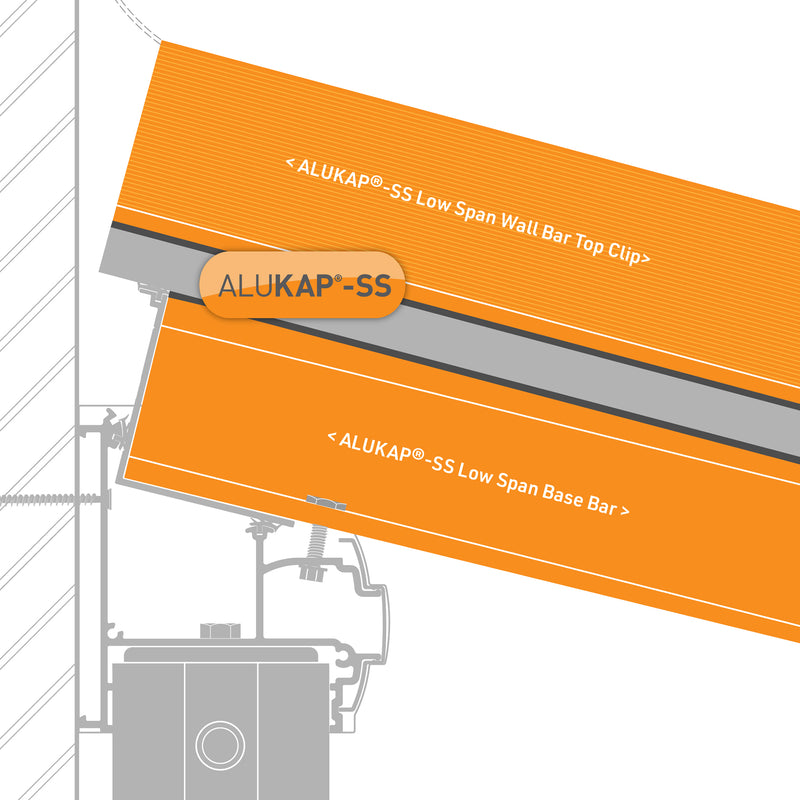 alukap ss low profile wall bar technical profile Image - 03