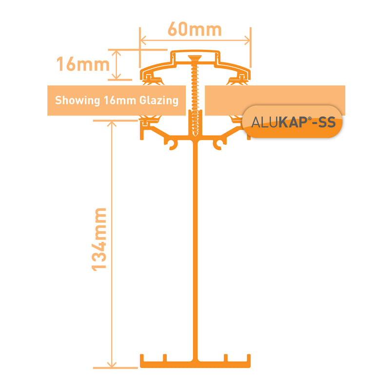 alukap ss self supporting high span glazing bar technical profile Image - 02