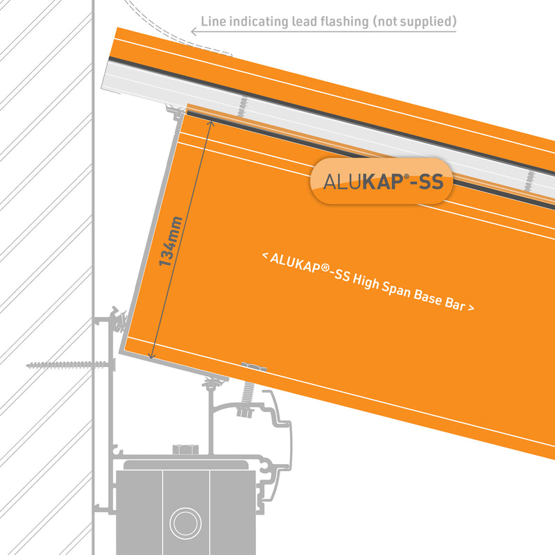 alukap ss self supporting high span glazing bar technical profile Image - 03