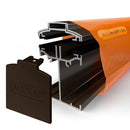 alukap ss self supporting low profile glazing bar RAL Colour front view