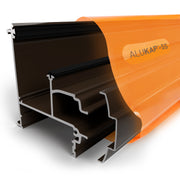 alukap ss wall eaves beam Brown front view