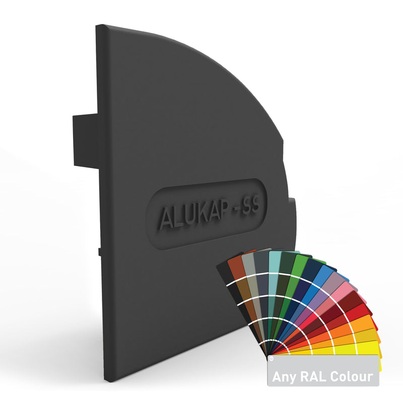 alukap ss wall eaves beam endcap RAL Colour LH front view