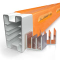 alukap ss wall eaves beam post White front view