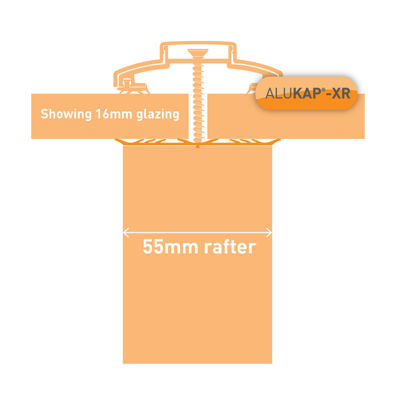 alukap xr 55mm rafter gasket technical profile Image