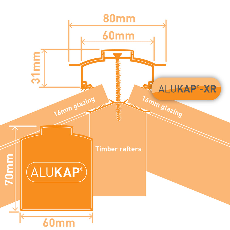 alukap xr 60mm hip bar technical profile Image