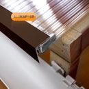 alukap xr aluminium end stop bar Brown 6.4mm Insitu