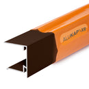 alukap xr aluminium end stop bar Brown 35mm front view